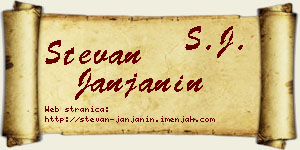 Stevan Janjanin vizit kartica